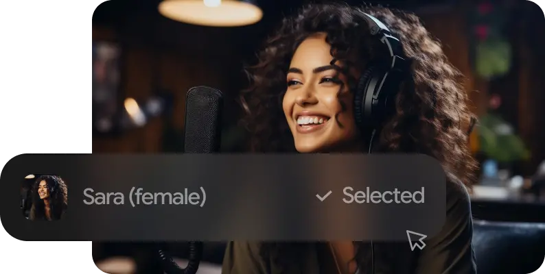 Choose or clone a voice
